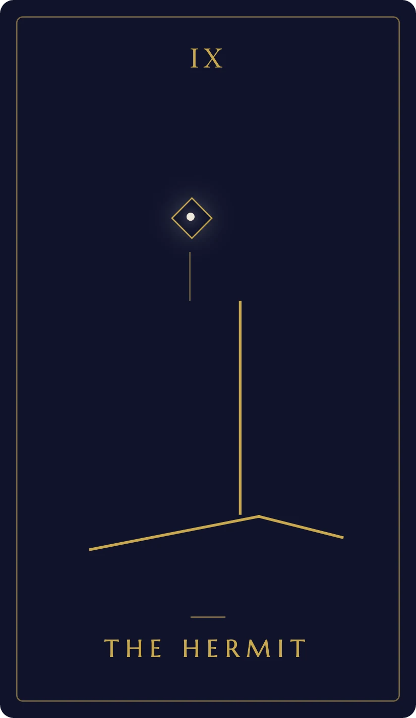 The Hermit — Midnight Line deck.
